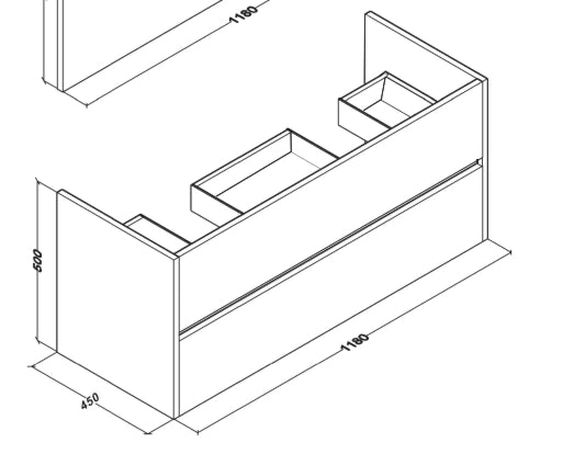 SaniGoods Hayat Meuble Sous-Plan 120cm