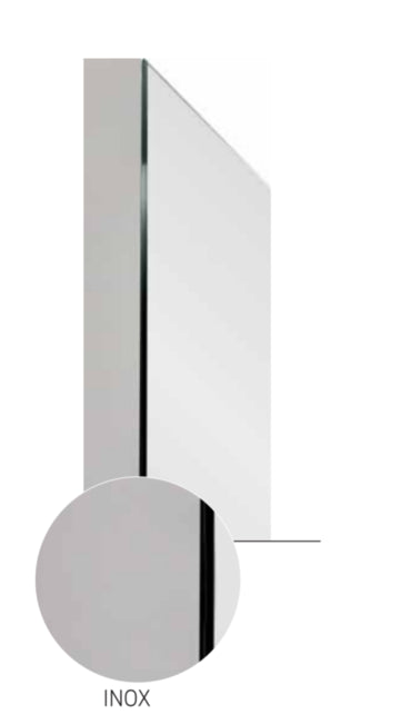 Creavit Aloni Sally Armoire à miroir Aluminium INOX