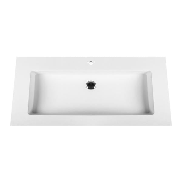 Aloni Solid Surface Lavabo 100cm - Blanc