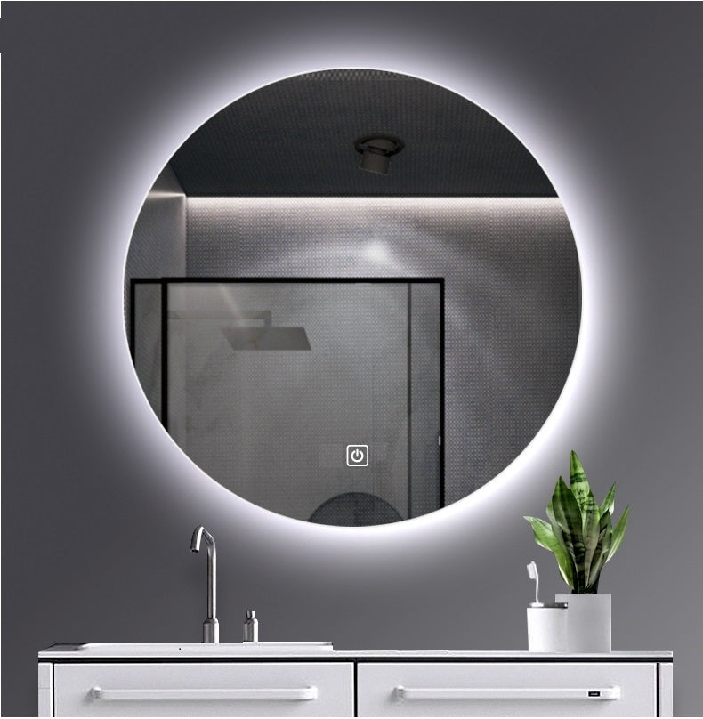 Creavit Aloni Miroir de salle de bain rond OMEGA avec éclairage LED intégré interrupteur à écran tactile anti-condensation Ø60cm