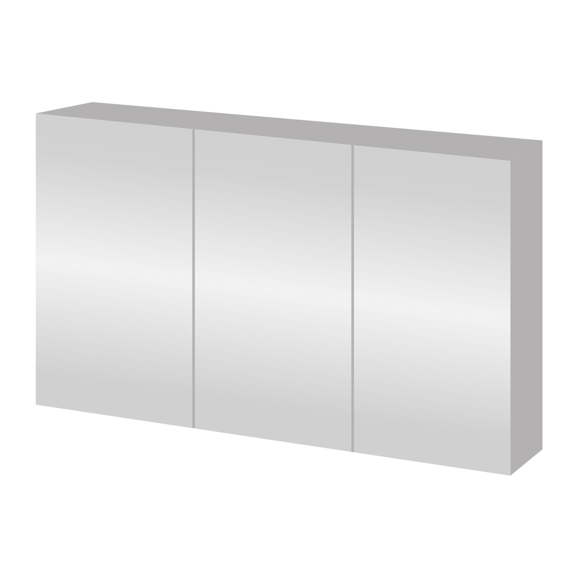 Creavit Aloni Sally Armoire Miroir3 portes 120X70cm Aluminium INOX