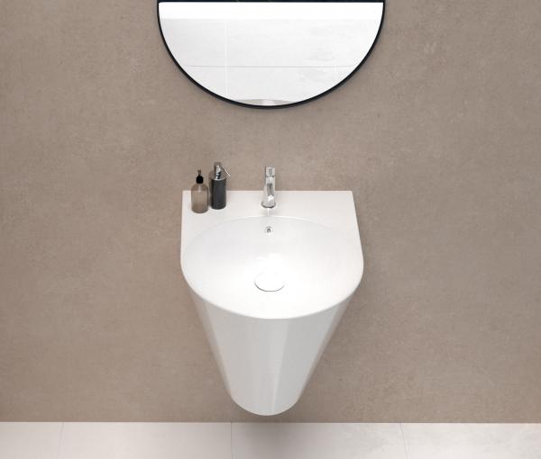 Iglo Lavabo En Céramique Avec Trou Pour Robinet - Blanc Brillant