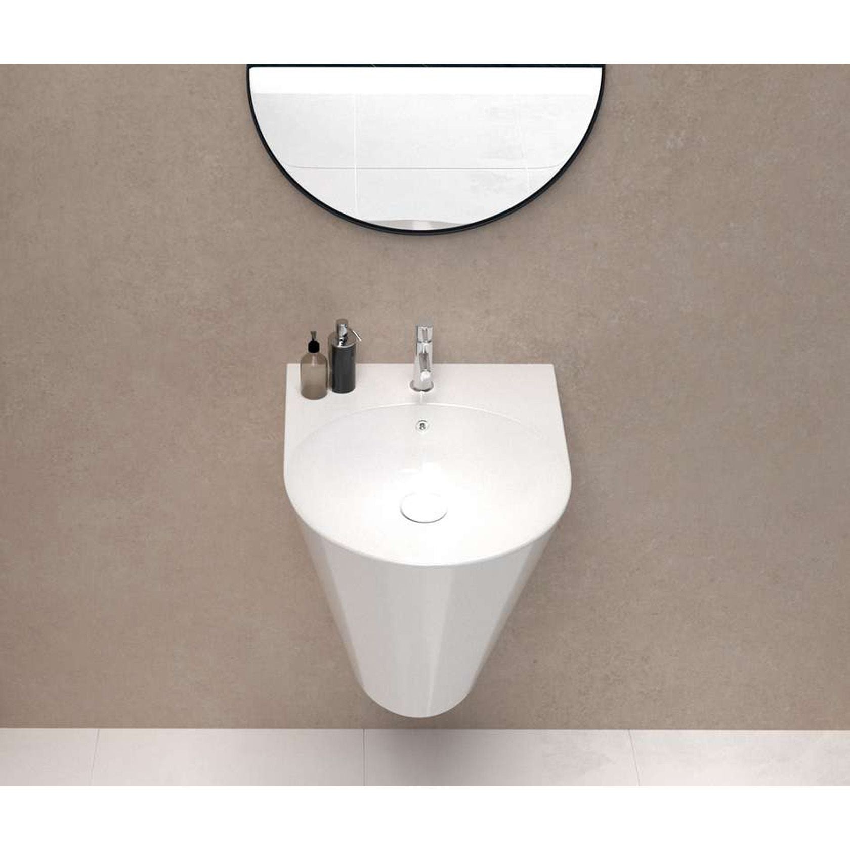 Iglo Lavabo En Céramique Avec Trou Pour Robinet - Blanc Mat