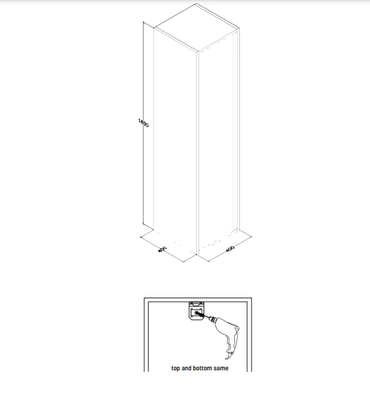 Creavit Aloni Sally Armoire Colonne 160cm