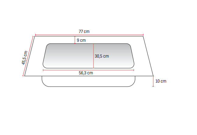 Aloni Solid Surface Lavabo 80cm - Blanc