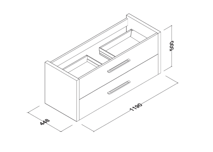 ALONI MEGA MEUBLE SOUS PLAN 120CM CHÊNE