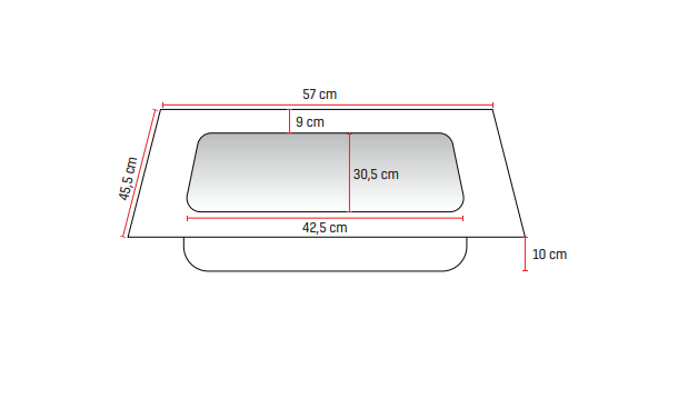 Aloni Solid Surface Lavabo  60cm