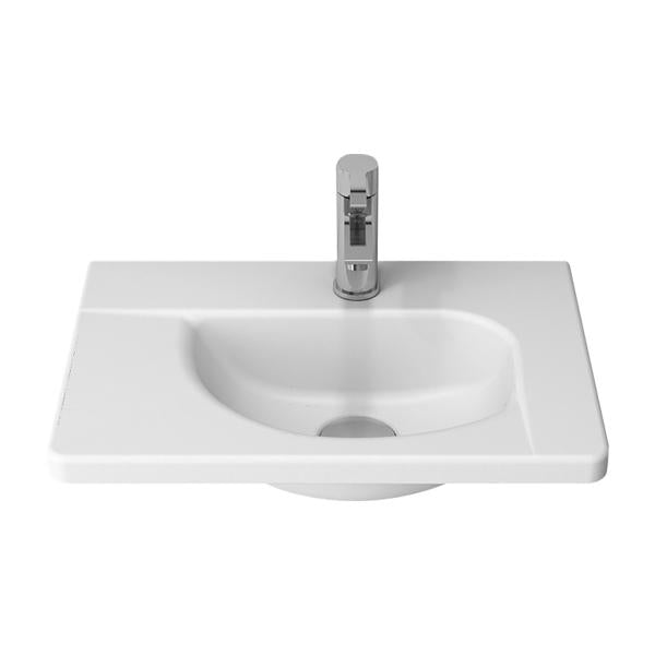 Creavit Bocchi Taormina Lavabo Design Avec Trou De Robinet 44X31cm Blanc Mat - Gris Mat