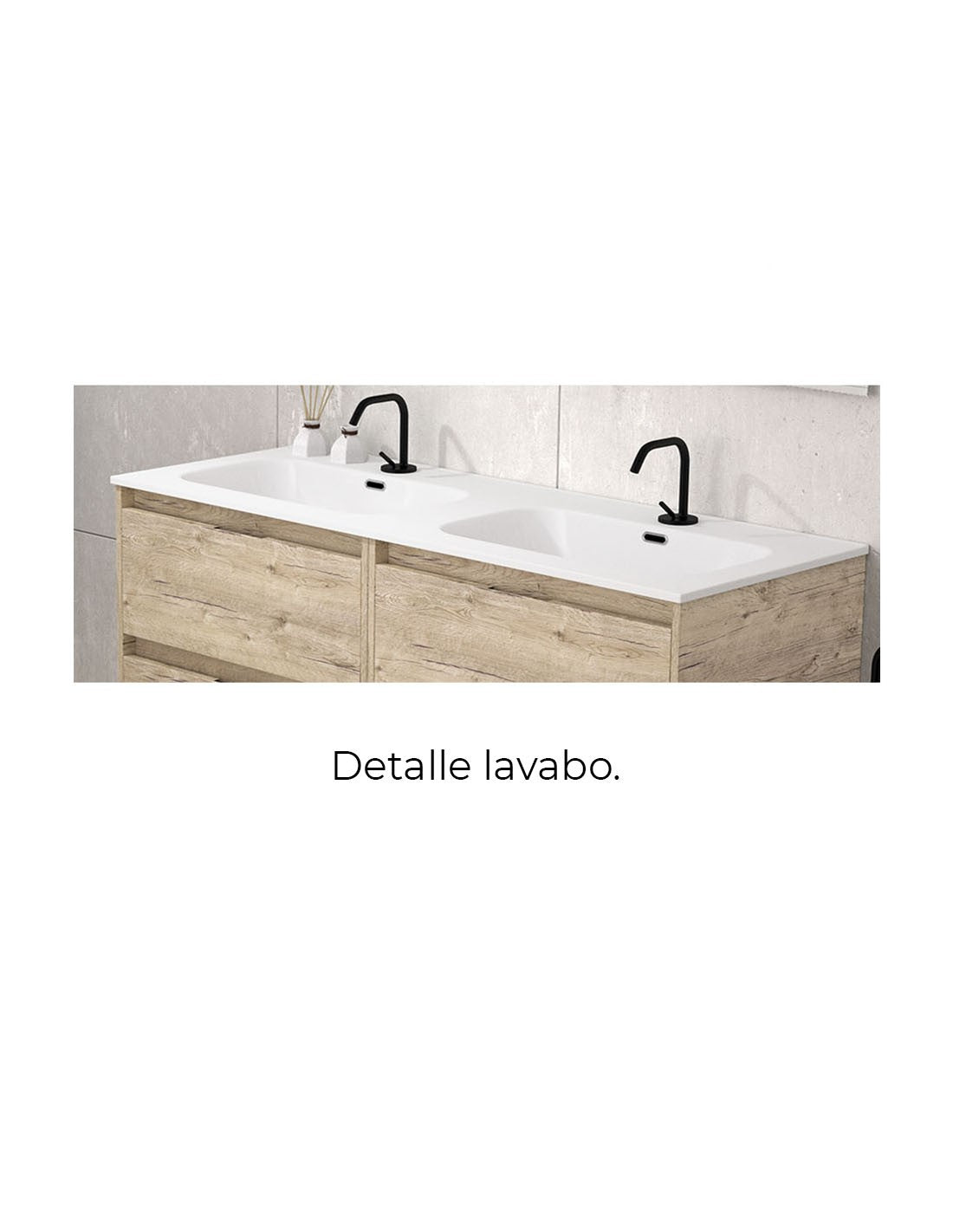 Meuble de salle de bain avec double vasque 4 tiroirs