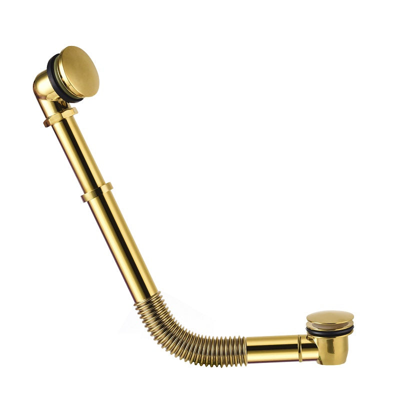 Vidage et siphon flexible pour baignoires anciennes VIGOLD, coloris doré