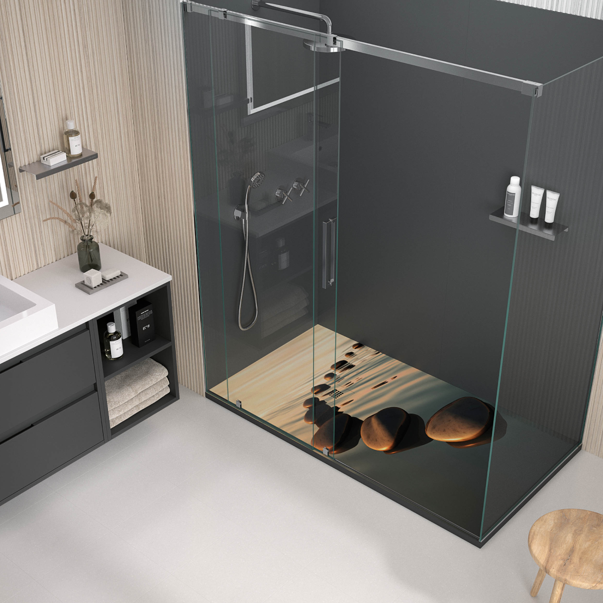 receveur de douche extra plat Zen01 conception 3D