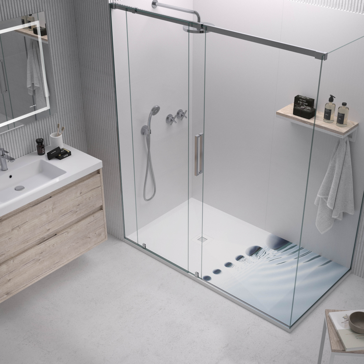 Receveur de douche extra plat Zen02 conception 3D